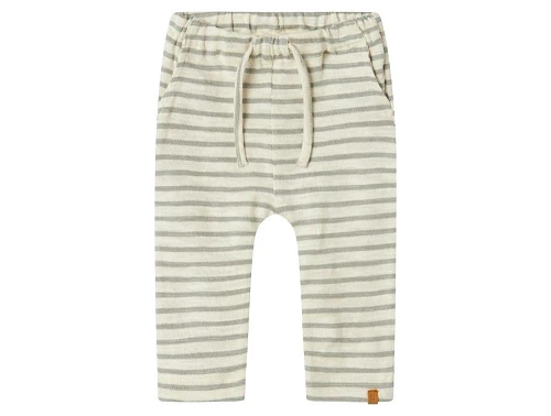 Lil Atelier bukser turtledove/forest fog med striber